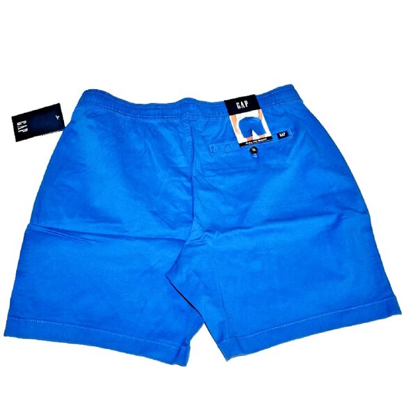 GAP - Men's Drawstring Pull On Elastic Waistband Shorts, 7" Inseam - Delft Blue - Picture 2 of 3